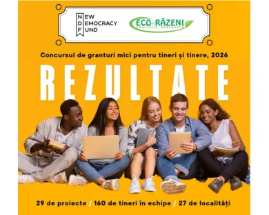 De la 89 de idei la 29 de proiecte: rezultatele Concursului de granturi mici pentru tineri și tinere, ediția 2026